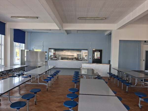 The dining hall offers a welcoming space where learners can enjoy healthy meals, develop social skills and spend time together in a relaxed and inclusive environment.